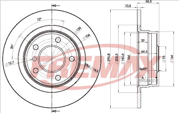 FREMAX BD-1725 - Əyləc Diski furqanavto.az