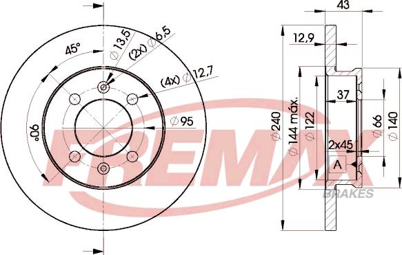 FREMAX BD-8405 - Əyləc Diski furqanavto.az