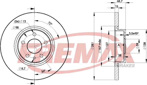 FREMAX BD-8567 - Əyləc Diski furqanavto.az