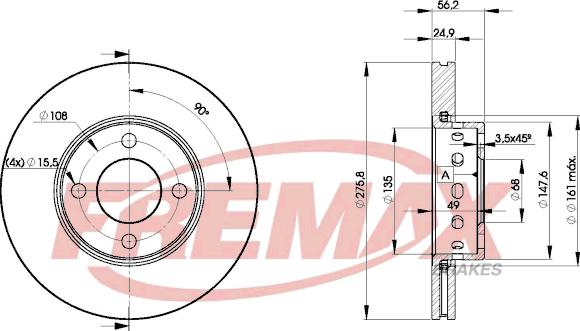 FREMAX BD-8012 - Əyləc Diski furqanavto.az