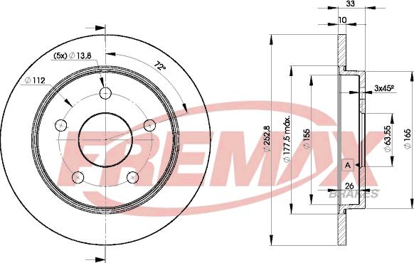 FREMAX BD-8215 - Əyləc Diski furqanavto.az