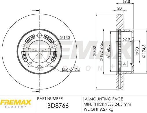 FREMAX BD-8766 - Əyləc Diski furqanavto.az