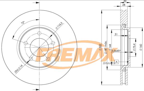 FREMAX BD-3918 - Əyləc Diski furqanavto.az