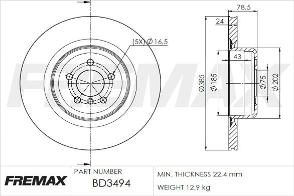 FREMAX BD-3494 - Əyləc Diski furqanavto.az