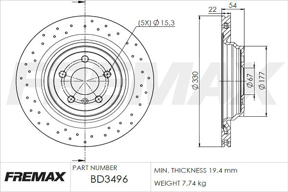 FREMAX BD-3496 - Əyləc Diski furqanavto.az