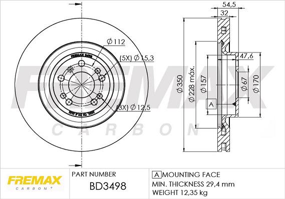 FREMAX BD-3498 - Əyləc Diski furqanavto.az