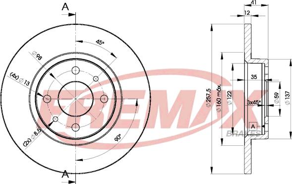 FREMAX BD-3466 - Əyləc Diski furqanavto.az