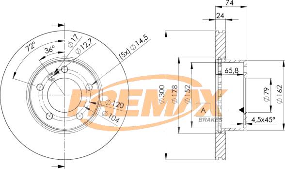 FREMAX BD-3405 - Əyləc Diski furqanavto.az