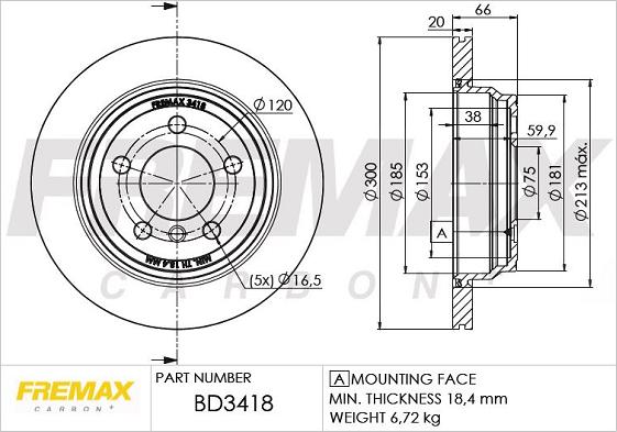 FREMAX BD-3418 - Əyləc Diski furqanavto.az