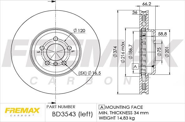 FREMAX BD-3543 - Əyləc Diski furqanavto.az