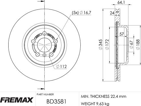 FREMAX BD-3581 - Əyləc Diski furqanavto.az