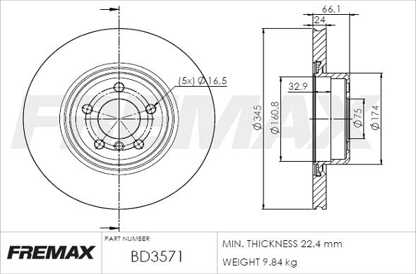 FREMAX BD-3571 - Əyləc Diski furqanavto.az