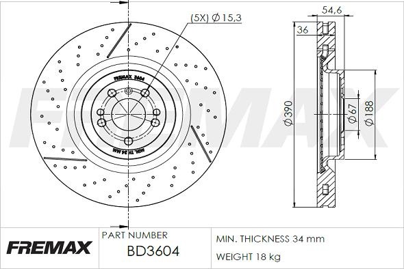 FREMAX BD-3604 - Əyləc Diski furqanavto.az