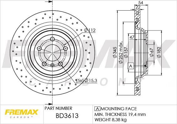 FREMAX BD-3613 - Əyləc Diski furqanavto.az