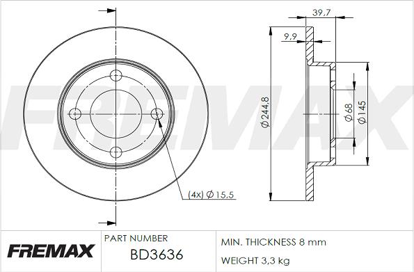 FREMAX BD-3636 - Əyləc Diski furqanavto.az