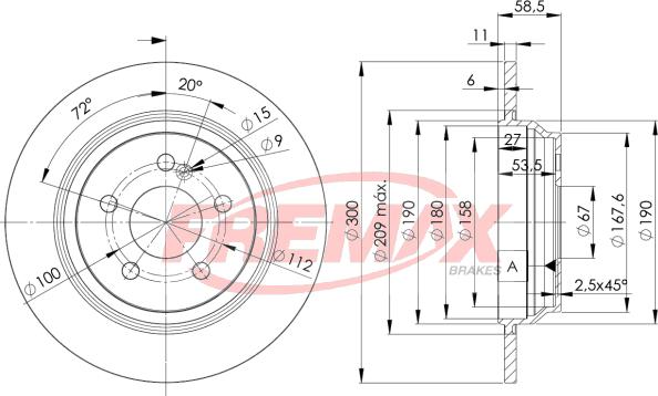 FREMAX BD-3055 - Əyləc Diski furqanavto.az