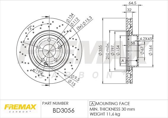 FREMAX BD-3056 - Əyləc Diski furqanavto.az