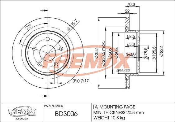 FREMAX BD-3006 - Əyləc Diski furqanavto.az