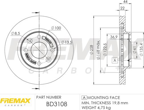 FREMAX BD-3108 - Əyləc Diski furqanavto.az