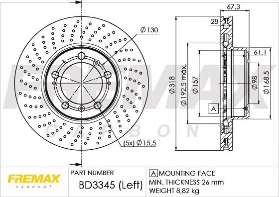 FREMAX BD-3345 - Əyləc Diski furqanavto.az