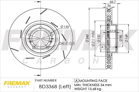 FREMAX BD-3368 - Əyləc Diski furqanavto.az