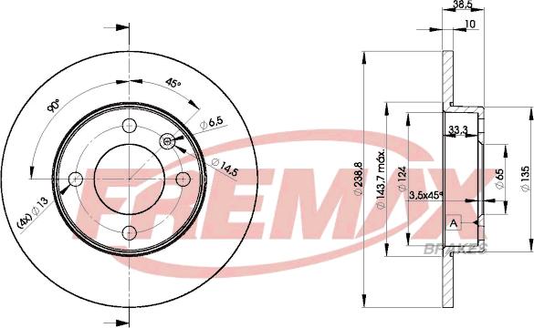 FREMAX BD-3325 - Əyləc Diski furqanavto.az