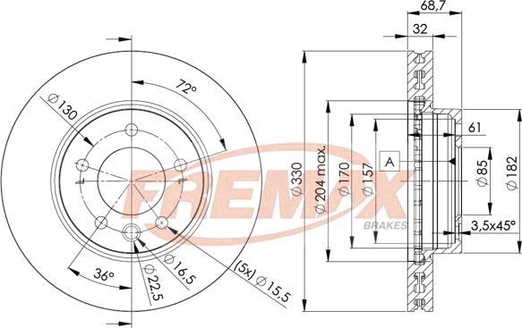 FREMAX BD-3326 - Əyləc Diski furqanavto.az