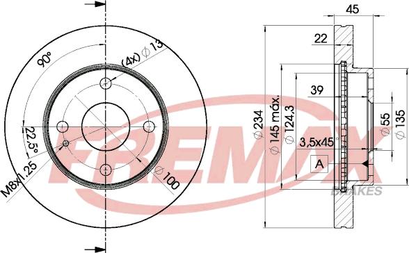 FREMAX BD-3255 - Əyləc Diski furqanavto.az