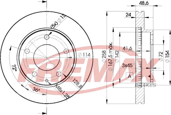 FREMAX BD-3258 - Əyləc Diski furqanavto.az