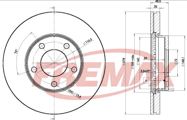 FREMAX BD-3272 - Əyləc Diski furqanavto.az