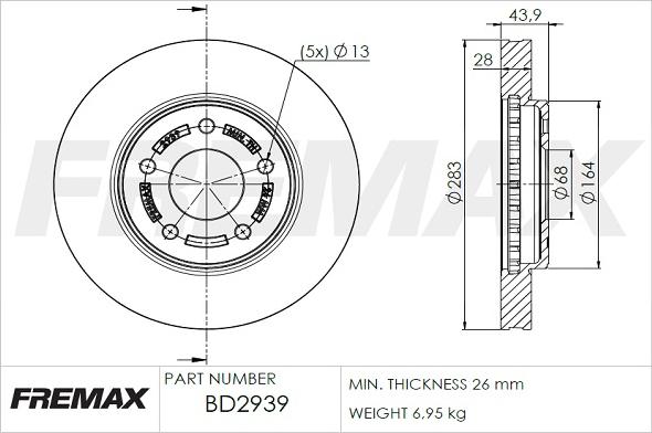 FREMAX BD-2939 - Əyləc Diski furqanavto.az