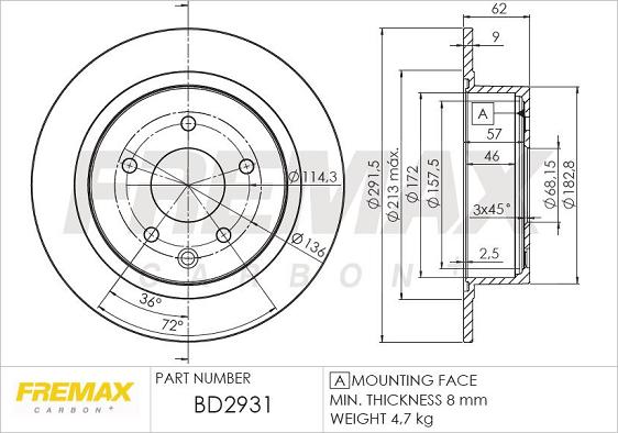 FREMAX BD-2931 - Əyləc Diski furqanavto.az