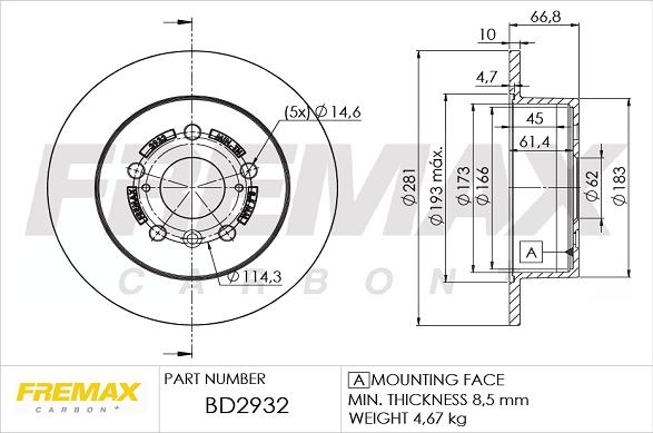 FREMAX BD-2932 - Əyləc Diski furqanavto.az