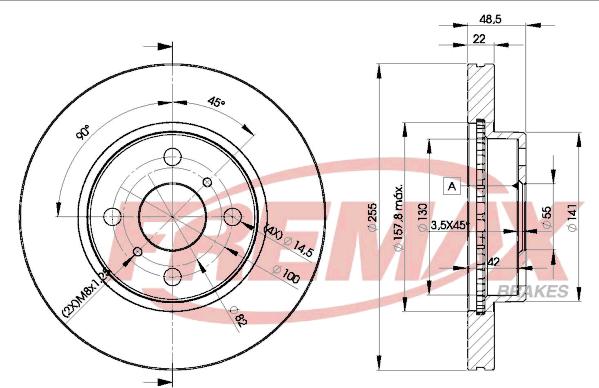 FREMAX BD-2550 - Əyləc Diski furqanavto.az