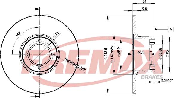 FREMAX BD-2612 - Əyləc Diski furqanavto.az