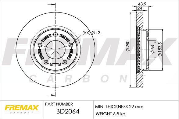 FREMAX BD-2064 - Əyləc Diski furqanavto.az