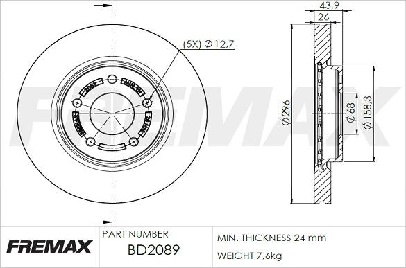 FREMAX BD-2089 - Əyləc Diski furqanavto.az