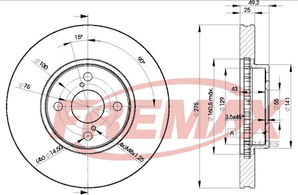 FREMAX BD-2080 - Əyləc Diski furqanavto.az