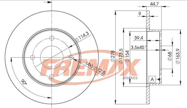 FREMAX BD-2083 - Əyləc Diski furqanavto.az