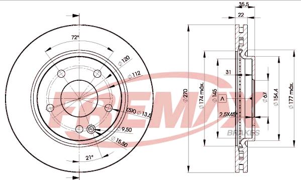 FREMAX BD-2112 - Əyləc Diski furqanavto.az