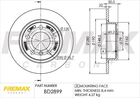 FREMAX BD-2899 - Əyləc Diski furqanavto.az