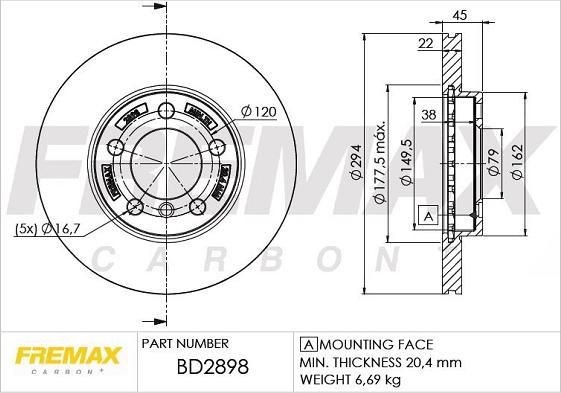 FREMAX BD-2898 - Əyləc Diski furqanavto.az