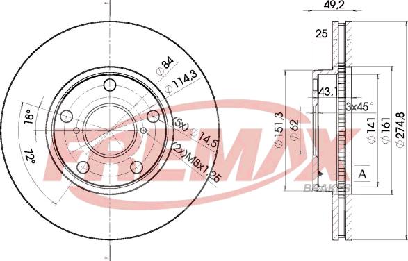 FREMAX BD-2878 - Əyləc Diski furqanavto.az