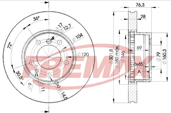 FREMAX BD-2215 - Əyləc Diski furqanavto.az