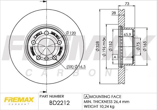 FREMAX BD-2212 - Əyləc Diski furqanavto.az