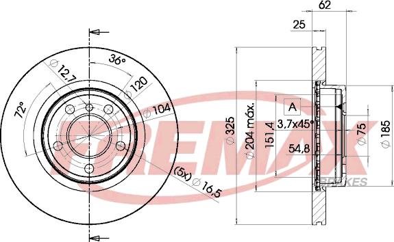 FREMAX BD-2217 - Əyləc Diski furqanavto.az