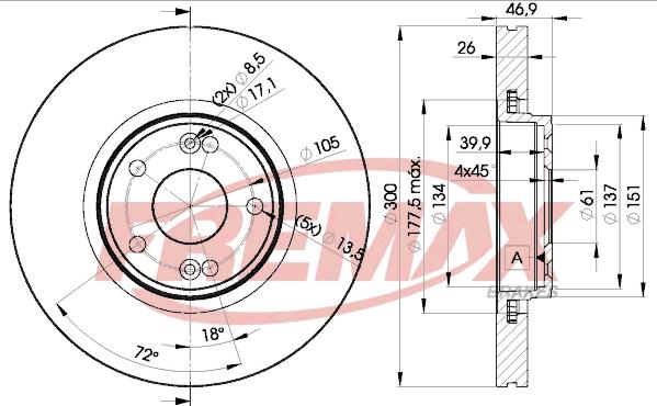 FREMAX BD-2235 - Əyləc Diski furqanavto.az