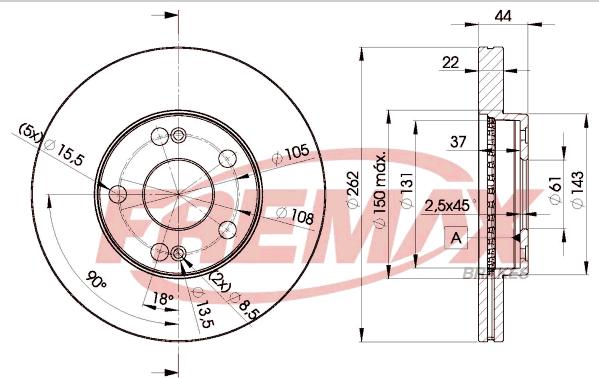 FREMAX BD-2233 - Əyləc Diski furqanavto.az