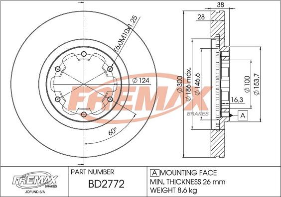 FREMAX BD-2772 - Əyləc Diski furqanavto.az