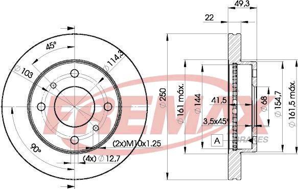 FREMAX BD-7450 - Əyləc Diski furqanavto.az